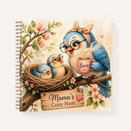 Carnet Mama Bird Spiral Notebook   (Devant)