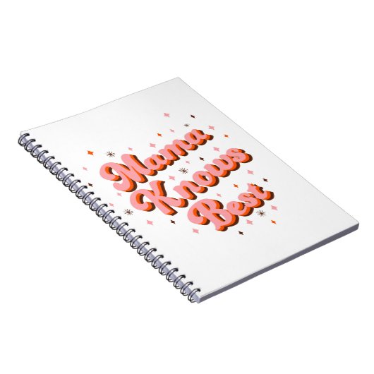 Carnet Mama connaît le meilleur rose Brown sucré rétro le (Côté Droit)