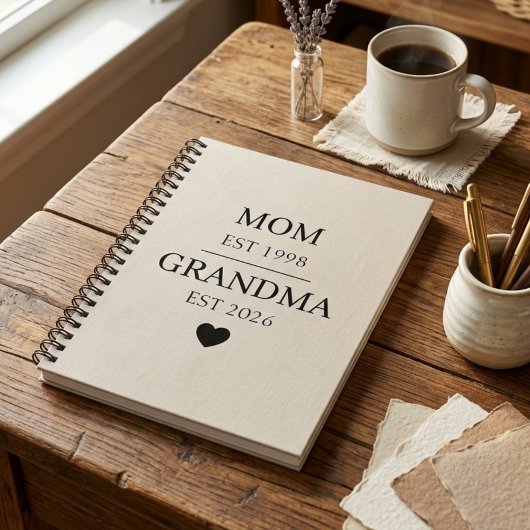 Carnet Maman à grand-mère année établie conception de par