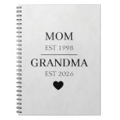 Carnet Maman à grand-mère année établie conception de par (Devant)