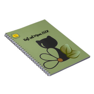 Carnet Maman amoureuse de chats Photo orange