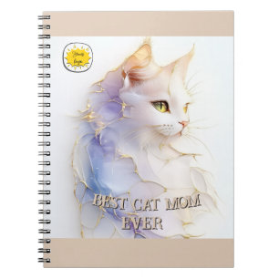 Carnet Maman amoureuse de chats Photo orange