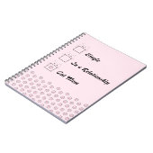 Carnet Maman Chat Chaton Mignon Patte Rose (Côté gauche)