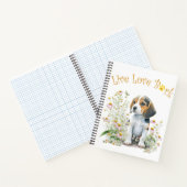 Carnet Maman Chien Beagle Floral (Intérieur)