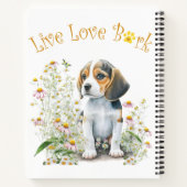 Carnet Maman Chien Beagle Floral (Dos)