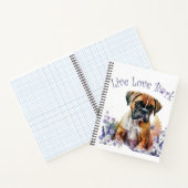 Carnet Maman Chien Boxer Floral (Intérieur)