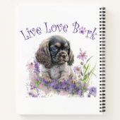 Carnet Maman Chien Cocker Spaniel Floral (Dos)