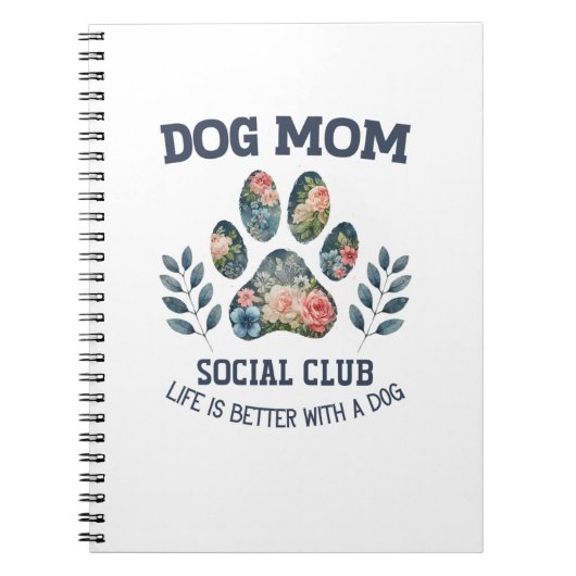 Carnet Maman Chien Fleur de Patte (Devant)