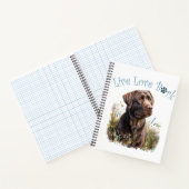 Carnet Maman Chien Lab Chocolat Floral (Intérieur)