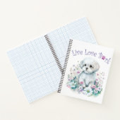 Carnet Maman chien maltais floral (Intérieur)
