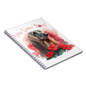 Carnet Maman de chien de chien afghan floral (Côté Droit)