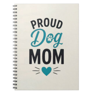 Carnet Maman de Chien Fière Amoureuse de Chiens Typograph