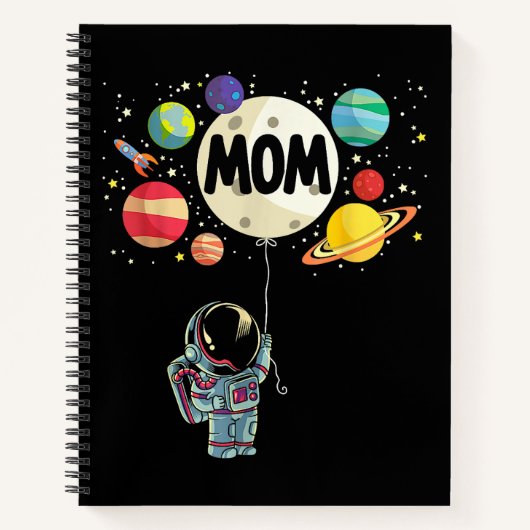 Carnet Maman de l'astronaute spatial du garçon d'annivers (Devant)