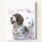 Carnet Maman de Springer Spaniel Floral (Dos)