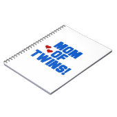 Carnet Maman de Twins Blue Text Cadfts (Côté gauche)