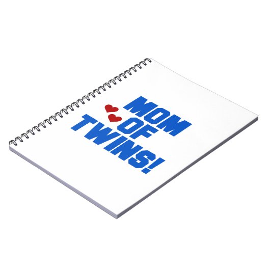 Carnet Maman de Twins Blue Text Cadfts (Côté gauche)