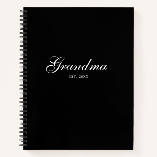 Carnet Maman élégante en script établie (Devant)