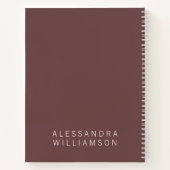 Carnet Maman Est Personnalisée. Année Nom Brown rose mini (Dos)