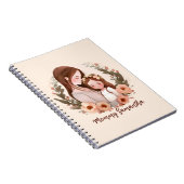 Carnet Maman et fille avec couronne Rose 2 (Côté Droit)