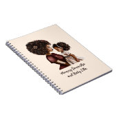 Carnet Maman et fille noire personnalisée (3) (Côté Droit)