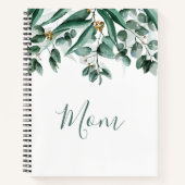 Carnet Maman Eucalyptus Folithe Moderne Aquarelle (Devant)