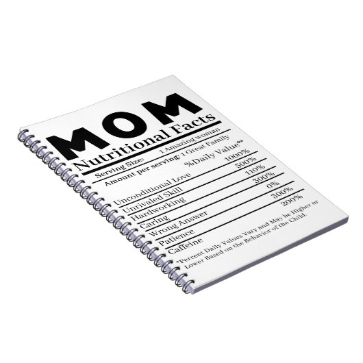 Carnet Maman Faits nutritionnels (Côté Droit)