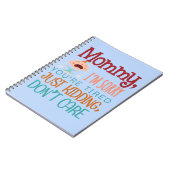 Carnet Maman je suis désolée que tu sois fatiguée, je pla (Côté gauche)