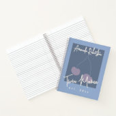 Carnet Maman Jumelles Mignonne Bleue Clair Personnalisée (Intérieur)