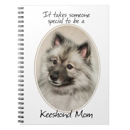 Carnet maman Keeshond (Devant)