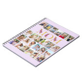 Carnet Maman Lettres Florales d'or 24 Collage photo verti (Côté gauche)