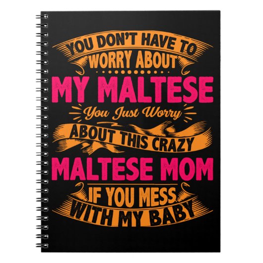 Carnet Maman Maltaise folle (Devant)