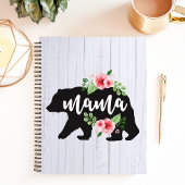 Carnet Maman Ourse Floral Rustique 