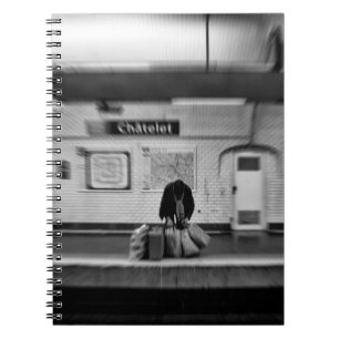 Carnet Man with shopping bags in subway (Chatelet)