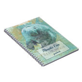 Carnet Manate Doux Dans L'Artwork Côtier De L'Eau (Côté Droit)