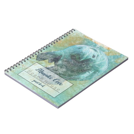 Carnet Manate Doux Dans L'Artwork Côtier De L'Eau (Côté gauche)