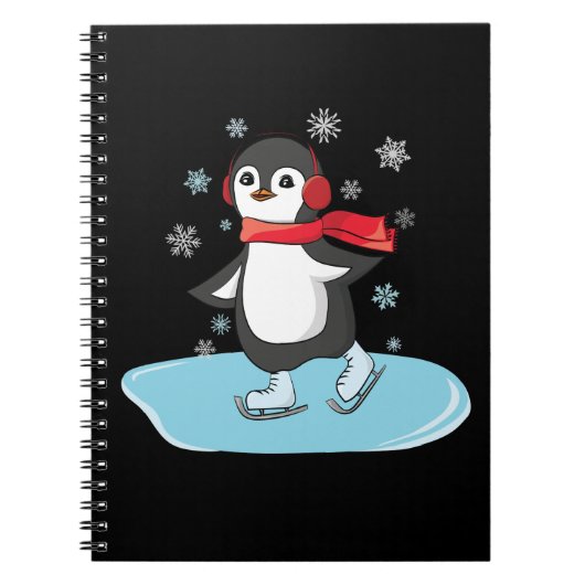 Carnet Manchot de patinage sur glace (Devant)