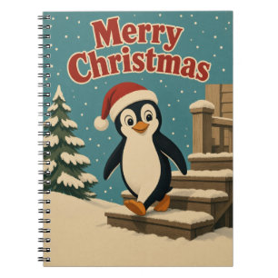 Carnet Manchot Neige Marche Animal Noël