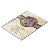 Carnet Mandala abstrait de bulle avec le ruban (Côté gauche)