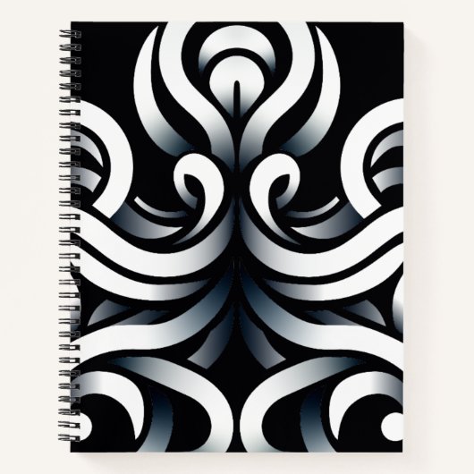 Carnet Mandala abstrait géométrique sacré Zen minimal (Devant)
