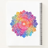 Carnet Mandala arc-en-ciel indien (Dos)