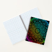 Carnet Mandala Arc-en-ciel noir  (Intérieur)