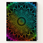 Carnet Mandala Arc-en-ciel noir  (Dos)