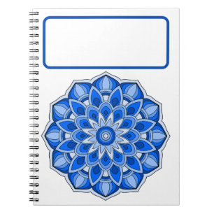Carnet Mandala bleu