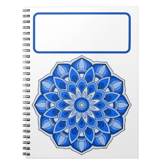 Carnet Mandala bleu (Devant)