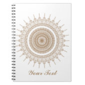 Carnet Mandala Bohemian White Boho personnalisé (Devant)