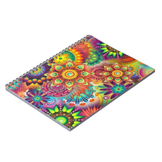 Carnet mandala coloré (Côté gauche)