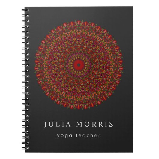 Carnet Mandala coloré de fleur (Devant)