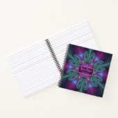 Carnet Mandala Colorful Fractal Art Kaleidoscope Nom prop (Intérieur)