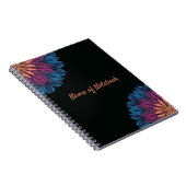 Carnet Mandala de fleurs en bleu et mauve (Côté Droit)