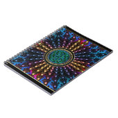Carnet Mandala de fractale de rayon de soleil avec le (Côté gauche)